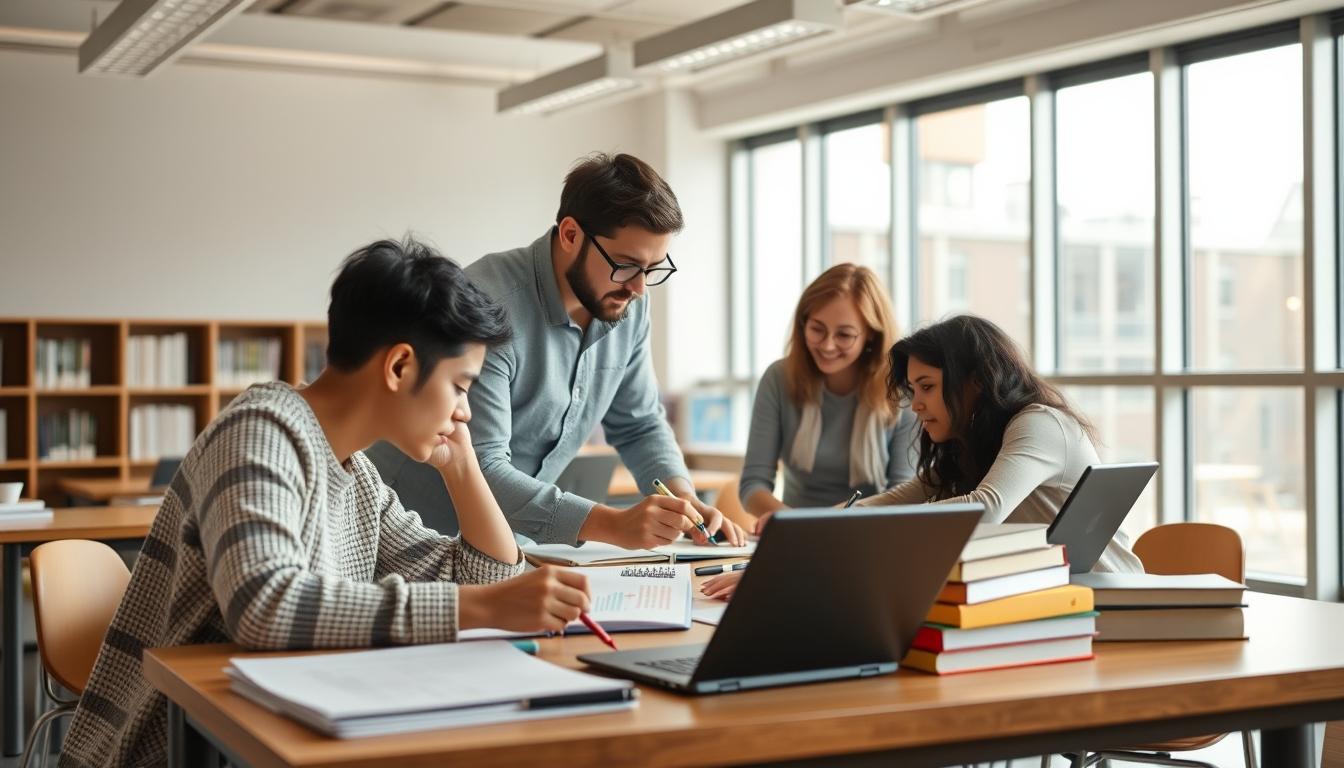 Student using online courses for flexible education